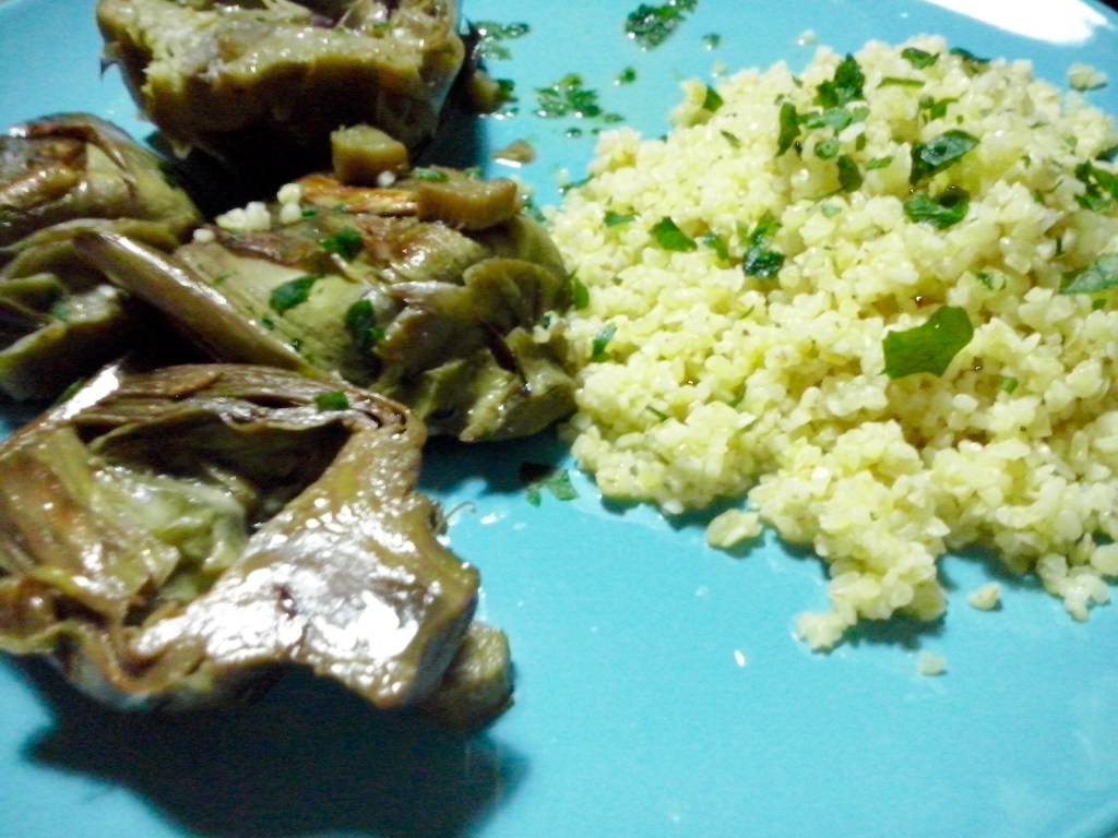 Bulgur e carciofi